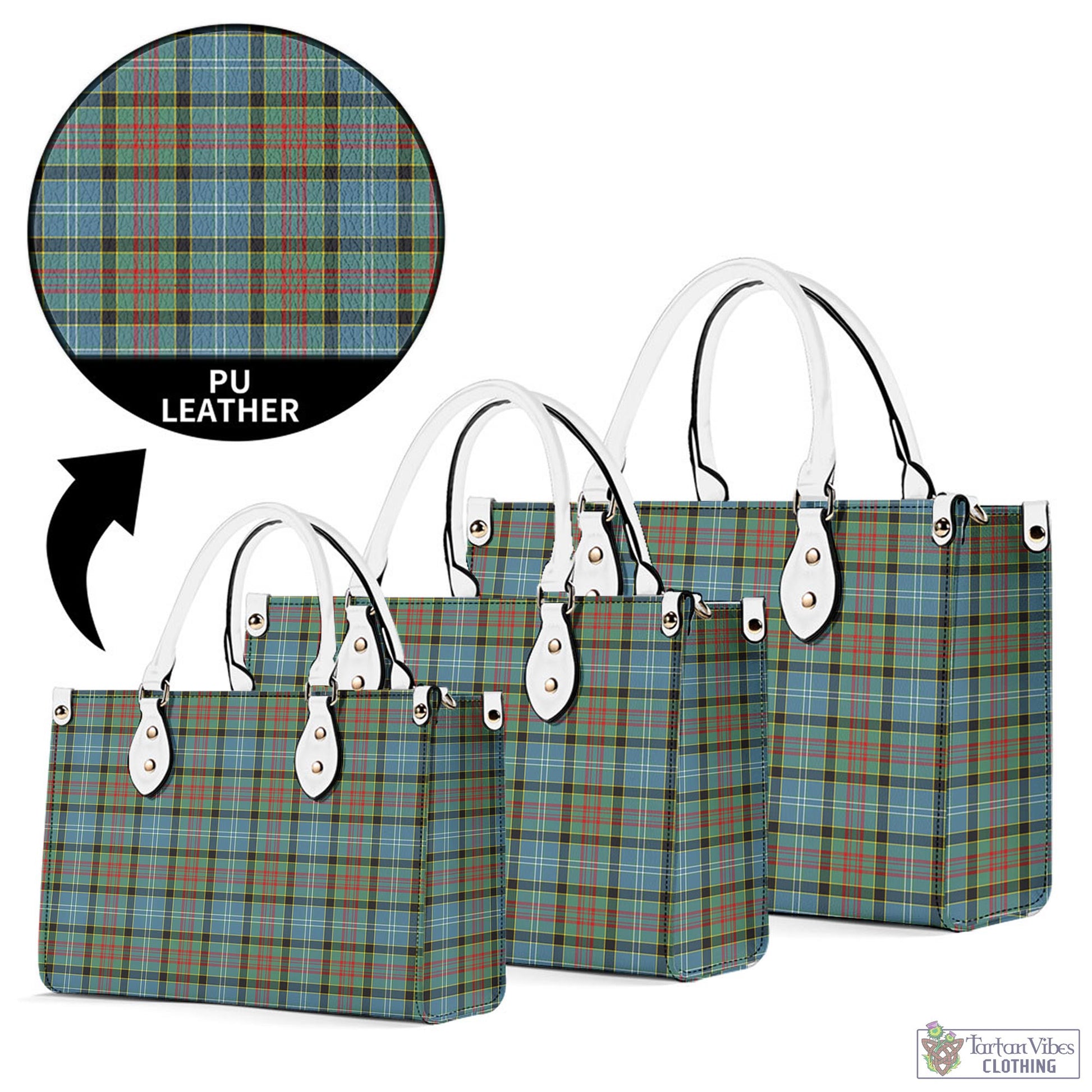 Tartan Vibes Clothing Paisley Tartan Luxury Leather Handbags