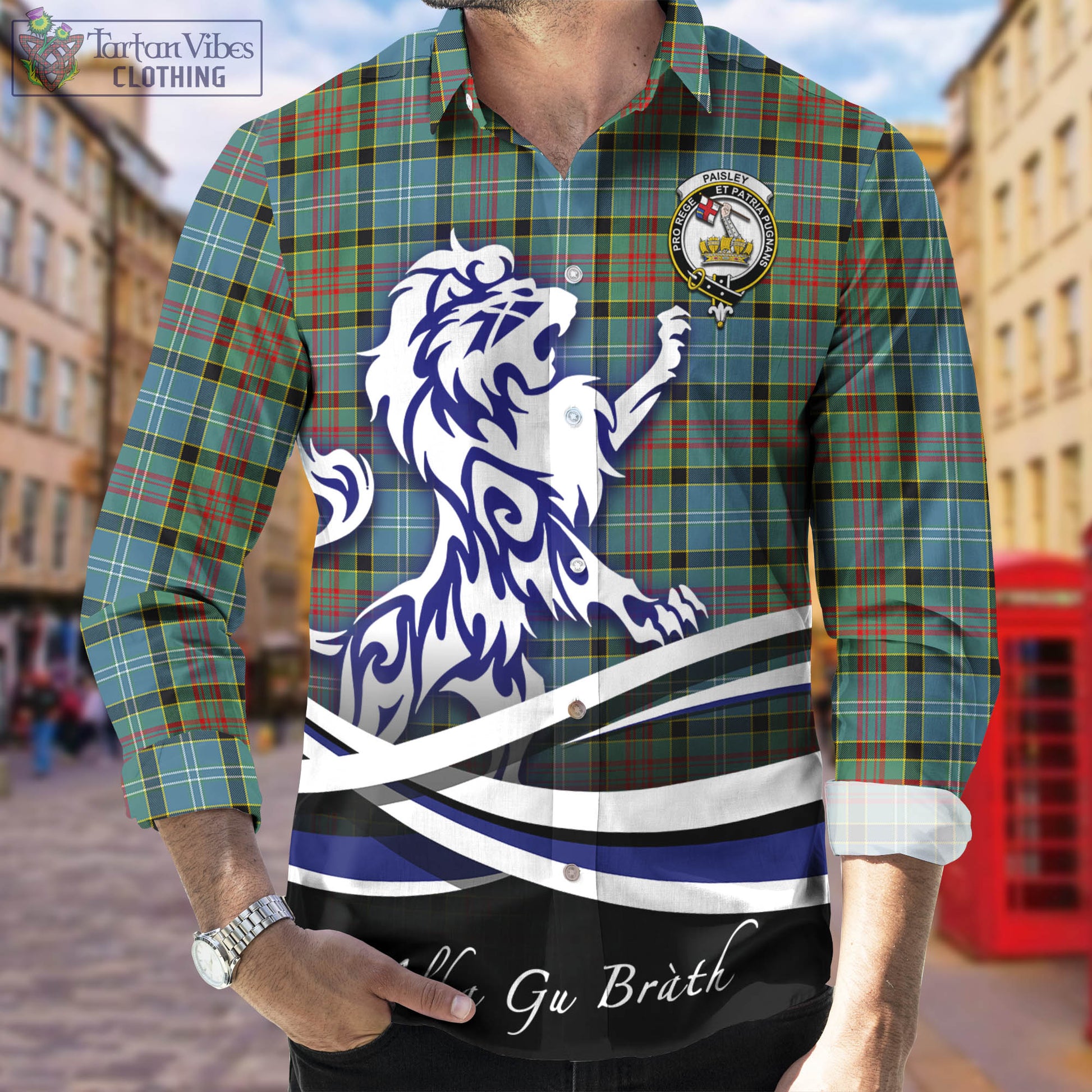 paisley-tartan-long-sleeve-button-up-shirt-with-alba-gu-brath-regal-lion-emblem