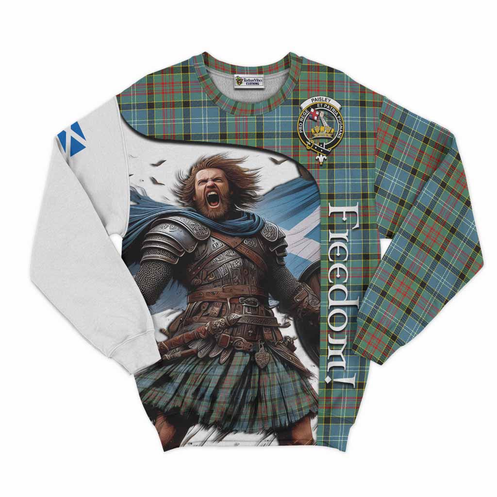 Tartan Vibes Clothing Paisley Crest Tartan Sweatshirt Inspired by the Freedom of Scottish Warrior