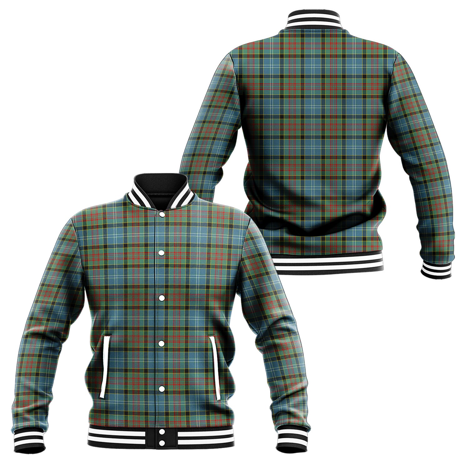 Paisley Tartan Baseball Jacket Unisex - Tartan Vibes Clothing