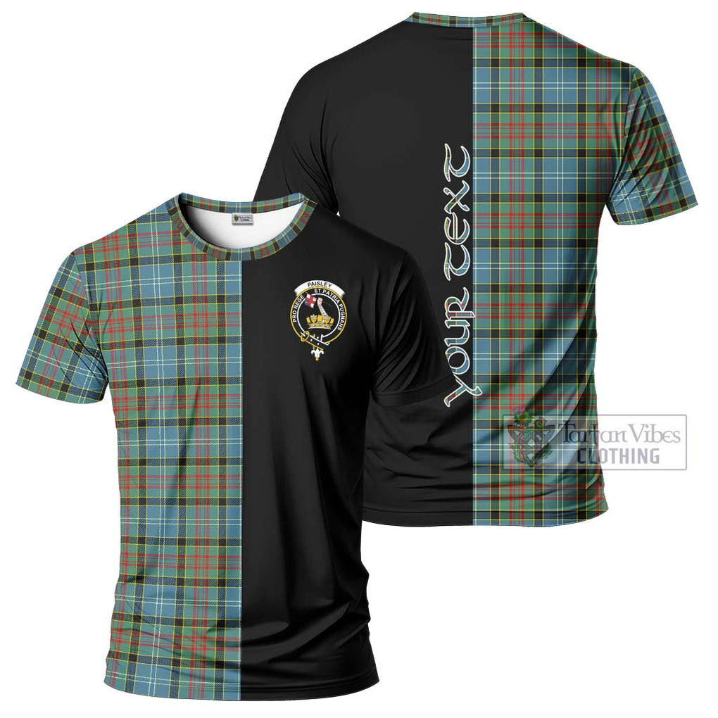 Paisley Tartan T-Shirt with Family Crest and Half Of Me Style Kid's Shirt - Tartanvibesclothing Shop