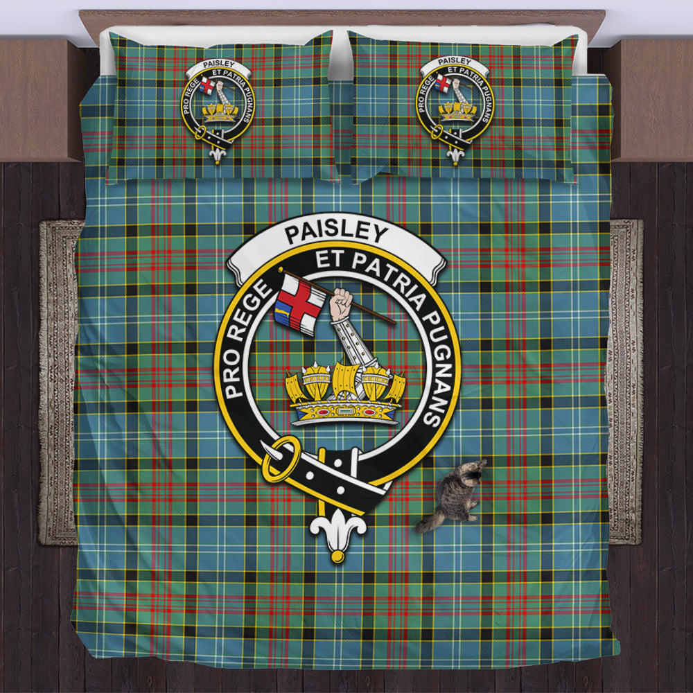 paisley-tartan-bedding-set-with-family-crest