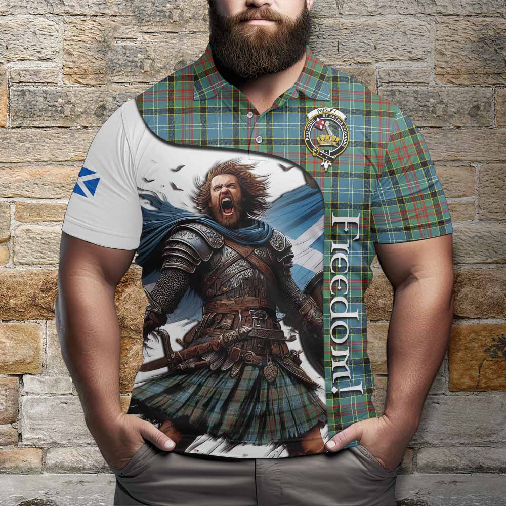 Tartan Vibes Clothing Paisley Crest Tartan Polo Shirt Inspired by the Freedom of Scottish Warrior