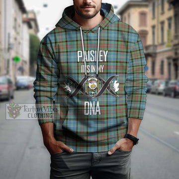 Paisley Tartan Hoodie with Family Crest DNA In Me Style Pullover Hoodie - Tartan Vibes Clothing