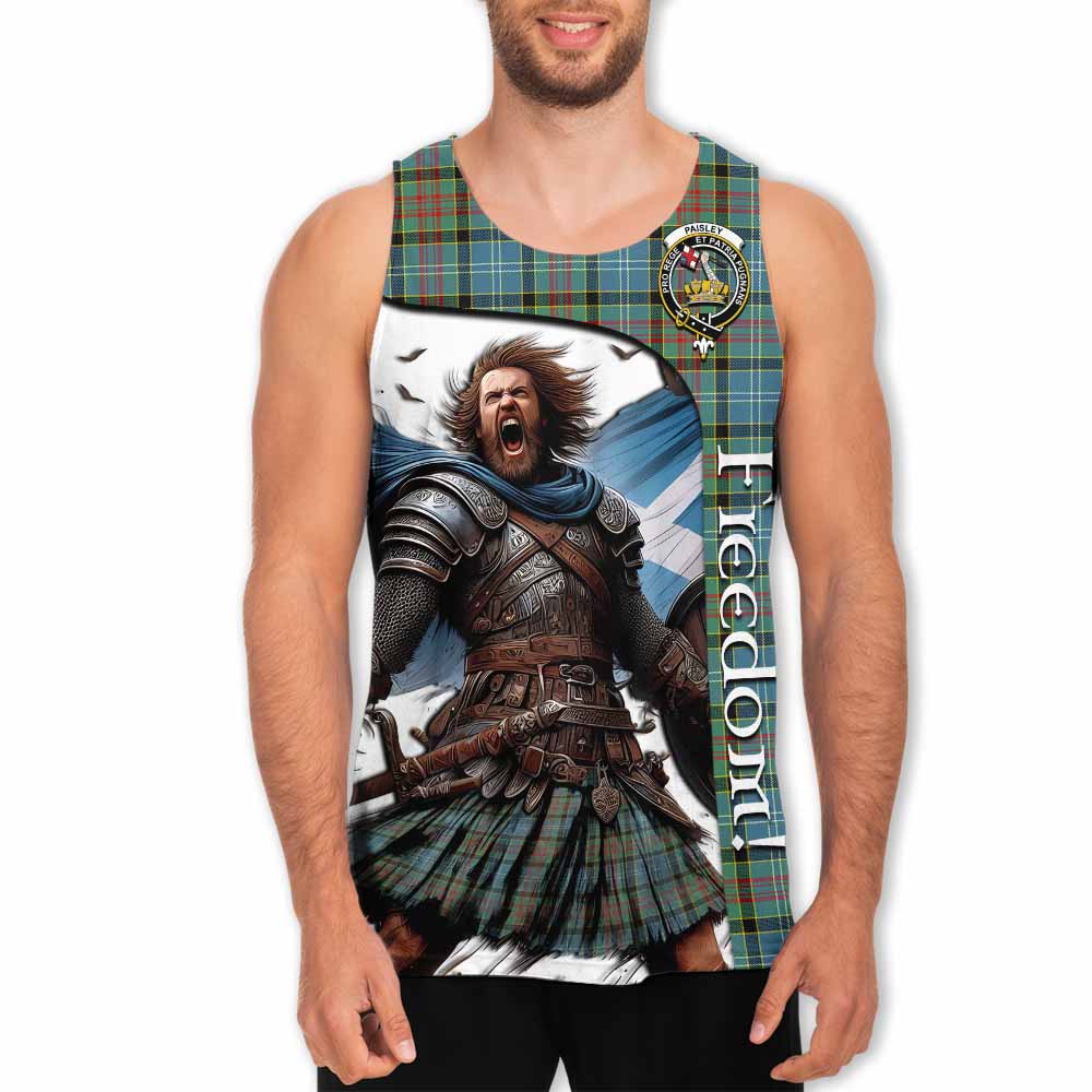 Tartan Vibes Clothing Paisley Crest Tartan Men's Tank Top Inspired by the Freedom of Scottish Warrior