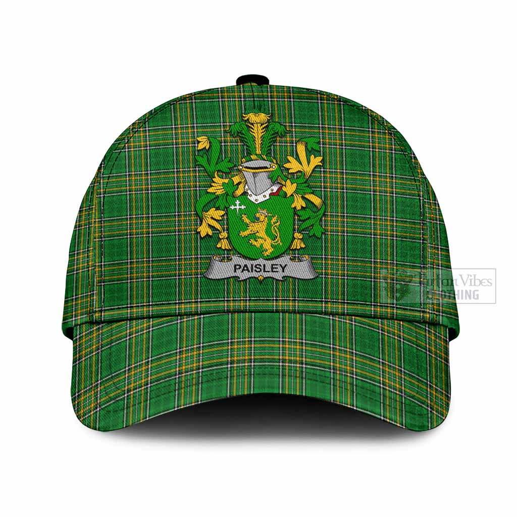 Tartan Vibes Clothing Paisley Irish Clan Tartan Classic Cap with Coat of Arms