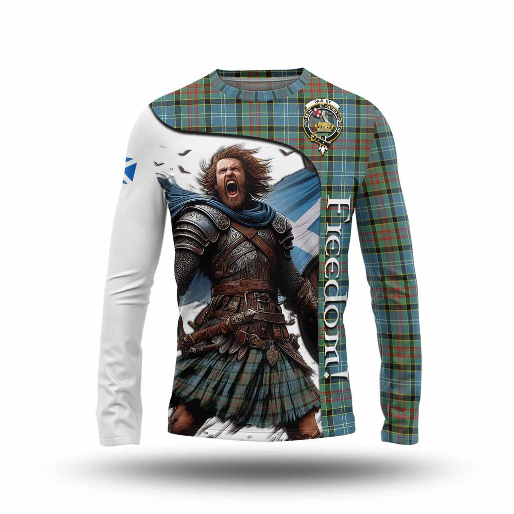 Tartan Vibes Clothing Paisley Crest Tartan Long Sleeve T-Shirt Inspired by the Freedom of Scottish Warrior