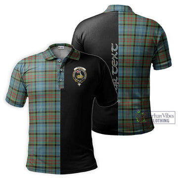 Paisley Tartan Polo Shirt with Family Crest and Half Of Me Style