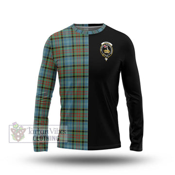 Paisley Tartan Long Sleeve T-Shirt with Family Crest and Half Of Me Style