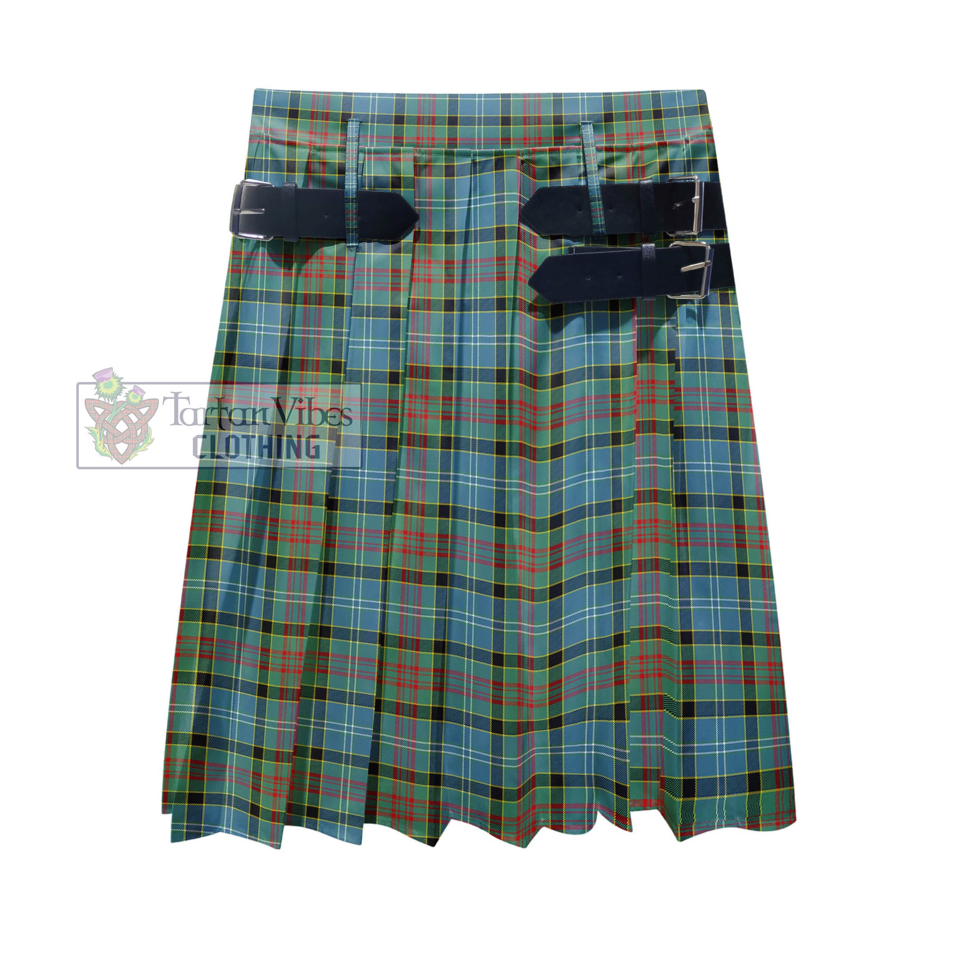 Tartan Vibes Clothing Paisley Tartan Men's Pleated Skirt - Fashion Casual Retro Scottish Style