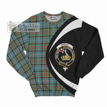 Paisley Tartan Sweatshirt with Family Crest Circle Style