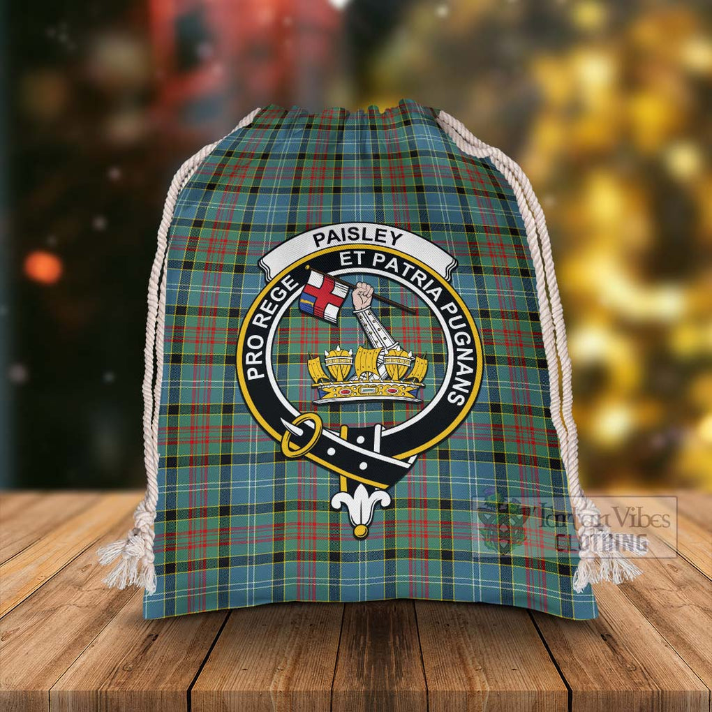 Tartan Vibes Clothing Paisley Tartan Christmas Santa's Bag with Family Crest