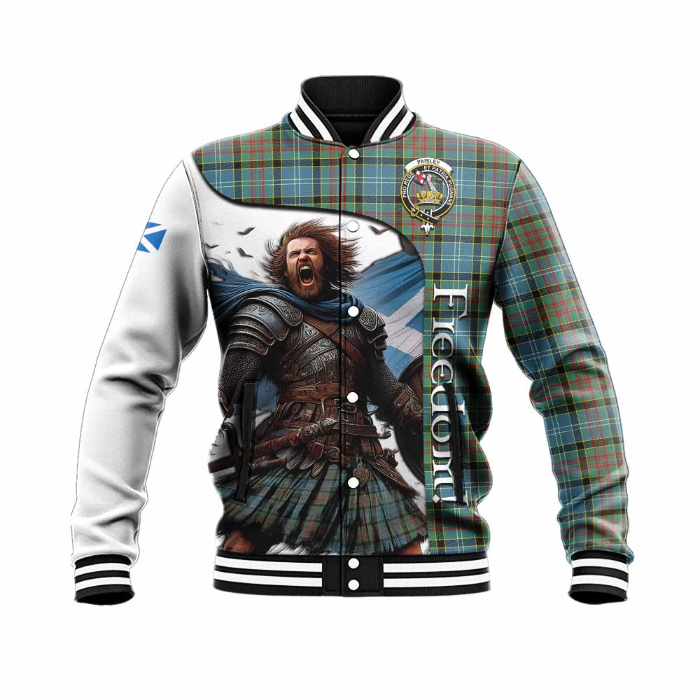 Tartan Vibes Clothing Paisley Crest Tartan Baseball Jacket Inspired by the Freedom of Scottish Warrior