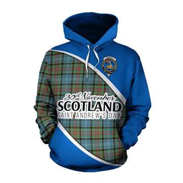 Paisley Family Crest Tartan Cotton Hoodie Celebrate Saint Andrew's Day in Style