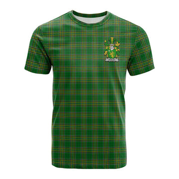 Paisley Irish Clan Tartan Cotton T-shirt with Coat of Arms