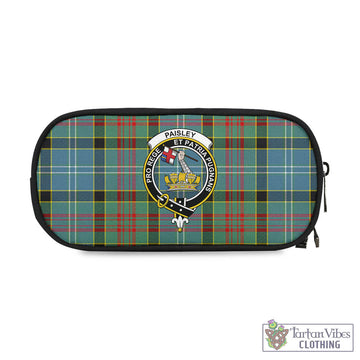 Paisley Tartan Pen and Pencil Case with Family Crest