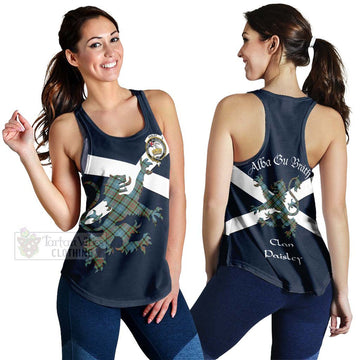 Paisley Tartan Lion Rampant Women's Racerback Tanks  Proudly Display Your Heritage with Alba Gu Brath and Clan Name