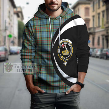 Paisley Tartan Hoodie with Family Crest Circle Style