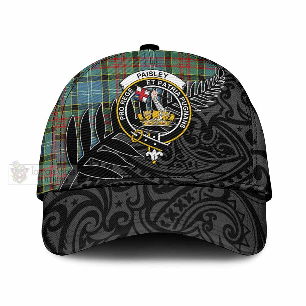 Tartan Vibes Clothing Paisley Tartan Classic Cap with New Zealand Silver Fern Half Style