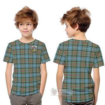 Paisley Tartan Kid T-Shirt with Family Crest