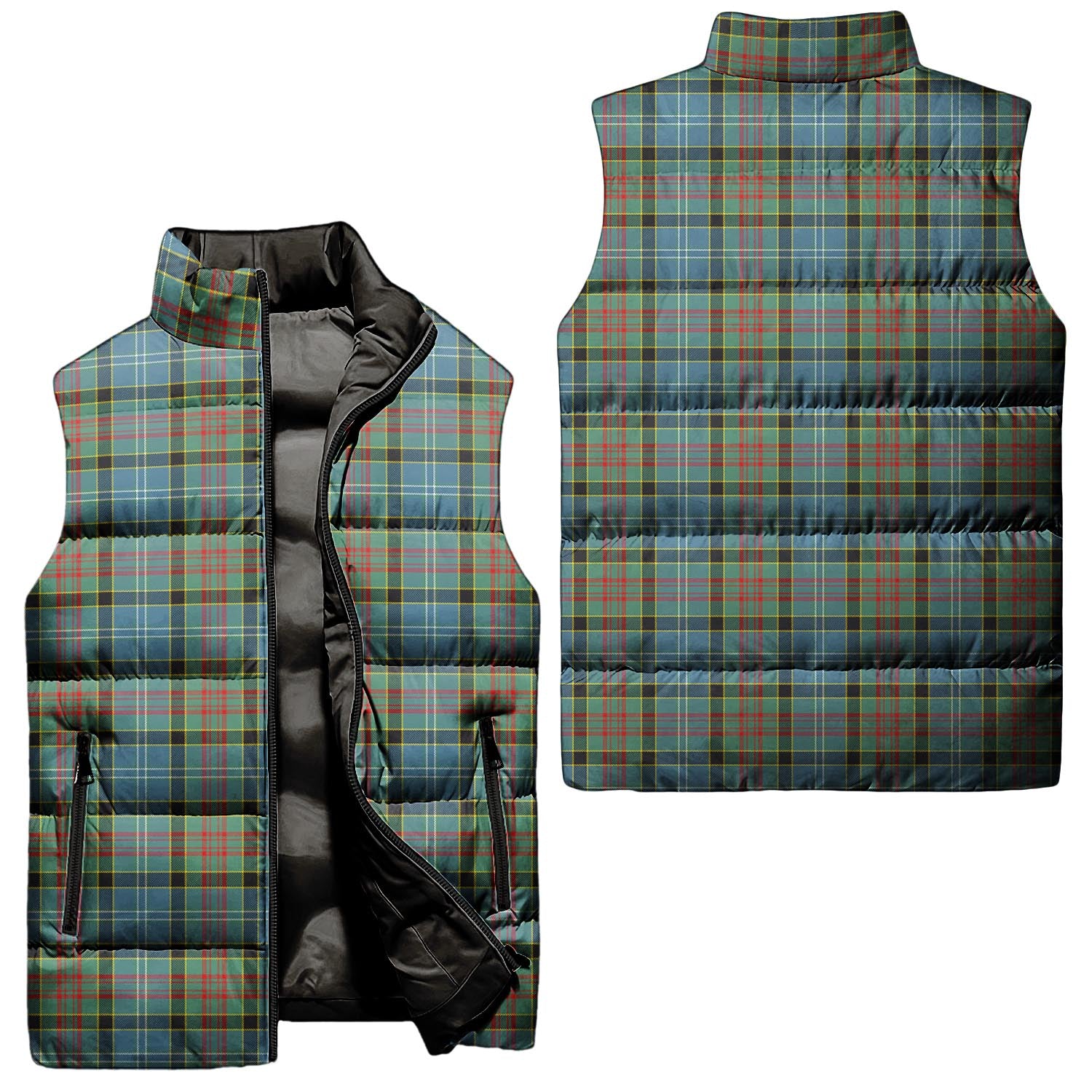 Paisley Tartan Sleeveless Puffer Jacket Unisex - Tartanvibesclothing