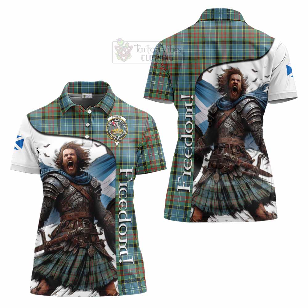 Tartan Vibes Clothing Paisley Crest Tartan Women's Polo Shirt Inspired by the Freedom of Scottish Warrior