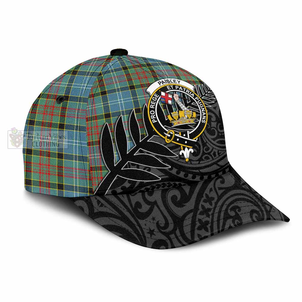 Tartan Vibes Clothing Paisley Tartan Classic Cap with New Zealand Silver Fern Half Style