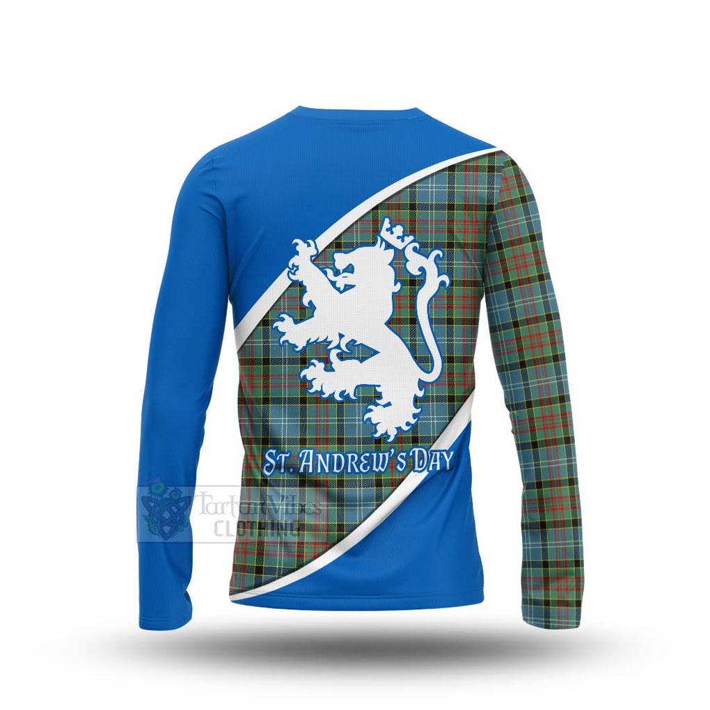 Tartan Vibes Clothing Paisley Family Crest Tartan Long Sleeve T-Shirt Celebrate Saint Andrew's Day in Style