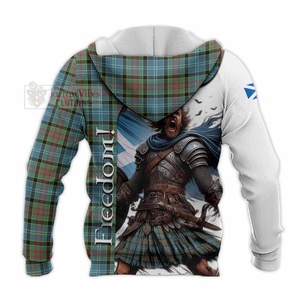 Tartan Vibes Clothing Paisley Crest Tartan Knitted Hoodie Inspired by the Freedom of Scottish Warrior