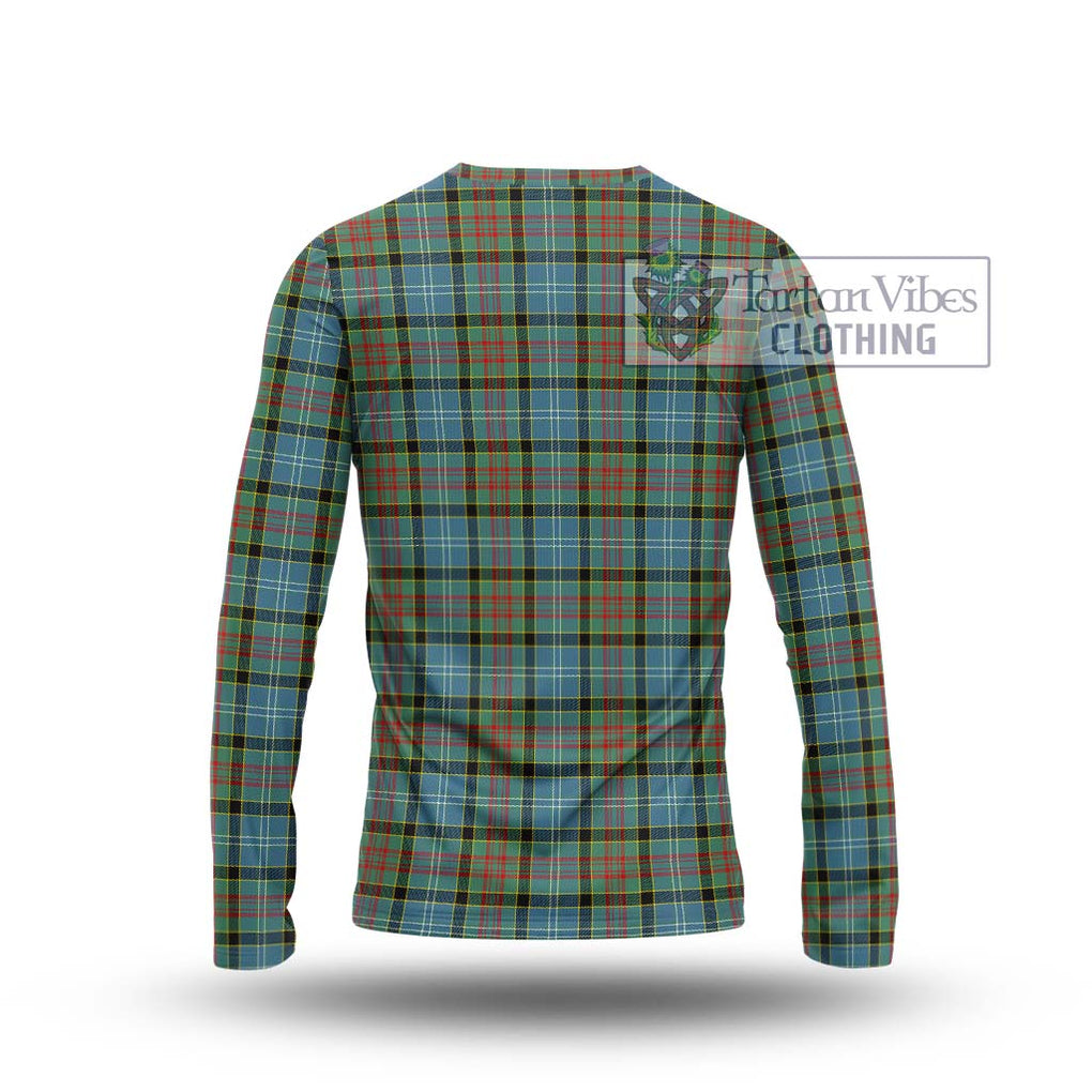 Paisley Tartan Long Sleeve T-Shirt with Family Crest DNA In Me Style - Tartanvibesclothing Shop