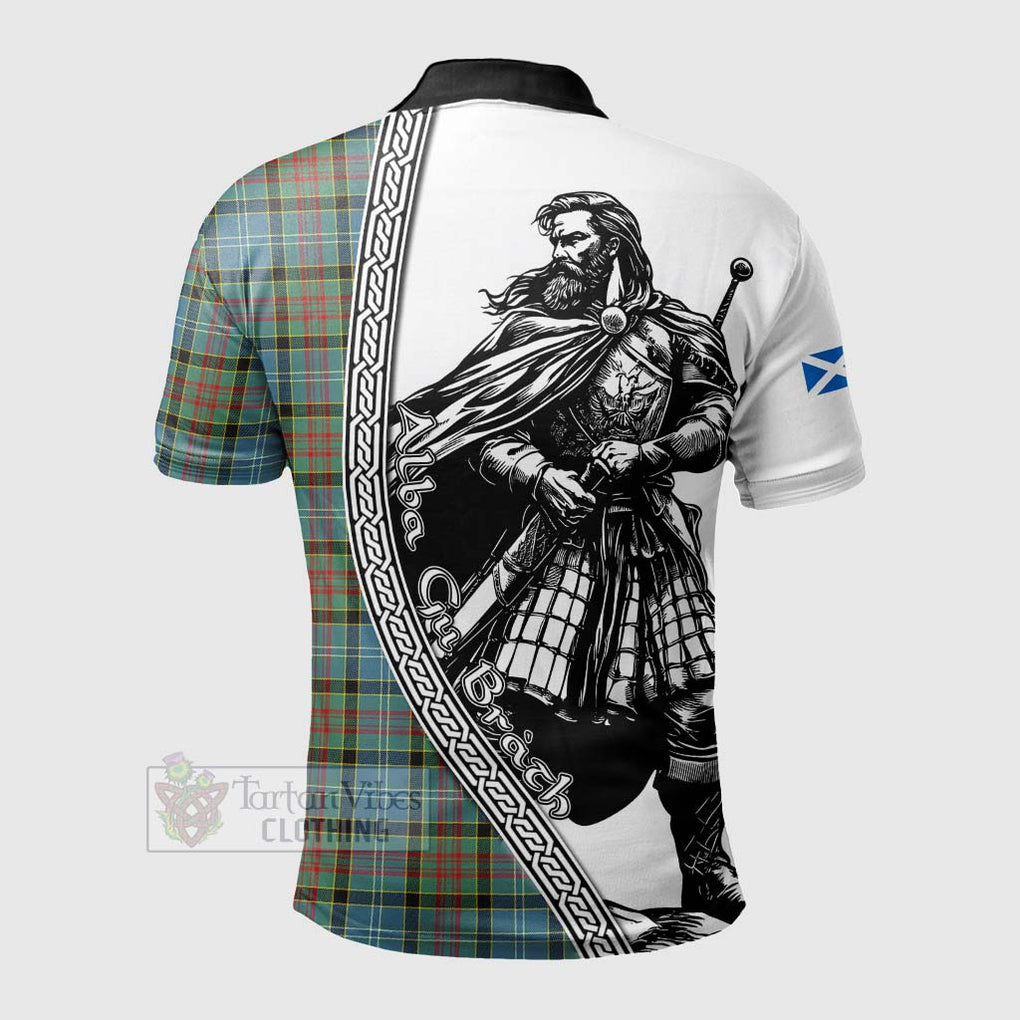 Tartan Vibes Clothing Paisley Tartan Clan Crest Polo Shirt with Highlander Warrior Celtic Style