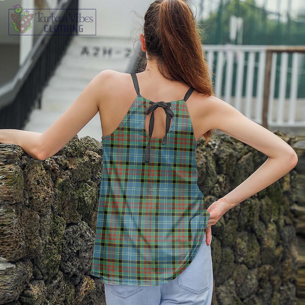 Tartan Vibes Clothing Paisley Tartan Loose Halter Neck Camisole