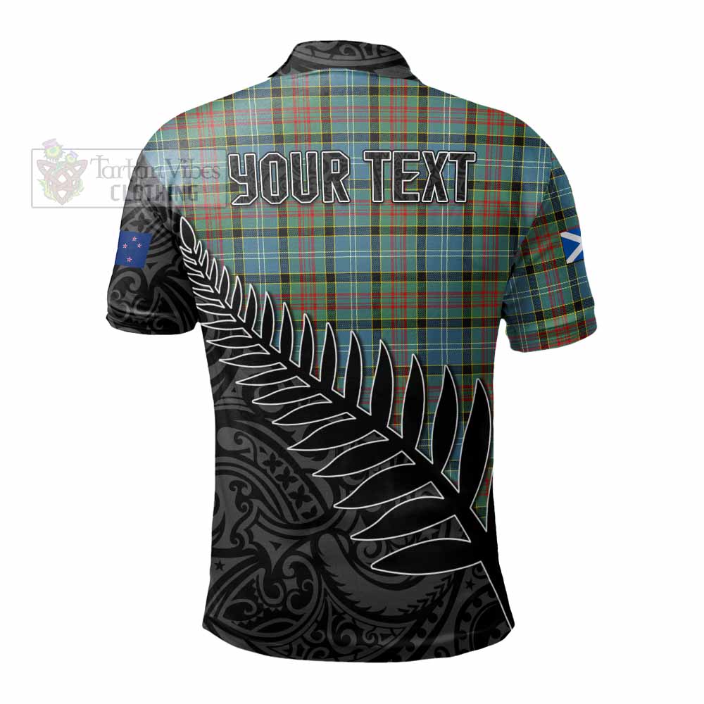 Paisley Crest Tartan Polo Shirt with New Zealand Silver Fern Half Style