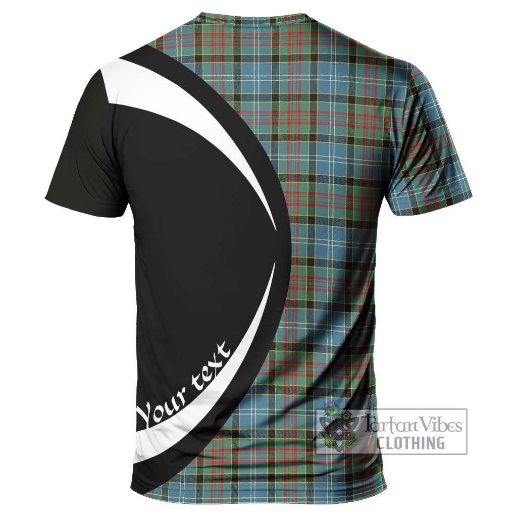 Tartan Vibes Clothing Paisley Tartan T-Shirt with Family Crest Circle Style