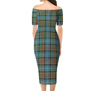 Paisley Tartan Off Shoulder Lady Dress