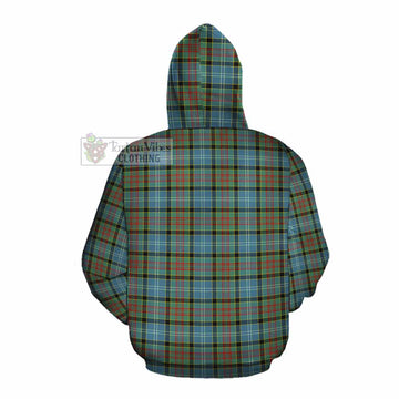 Paisley Tartan Cotton Hoodie with Family Crest DNA In Me Style