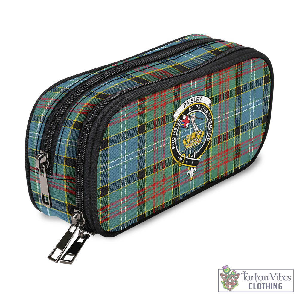 Tartan Vibes Clothing Paisley Tartan Pen and Pencil Case with Family Crest