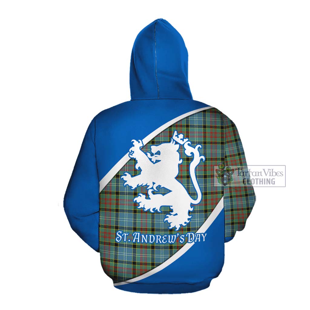 Tartan Vibes Clothing Paisley Family Crest Tartan Cotton Hoodie Celebrate Saint Andrew's Day in Style