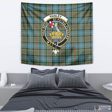 Paisley Tartan Tapestry Wall Hanging and Home Decor for Room with Family Crest