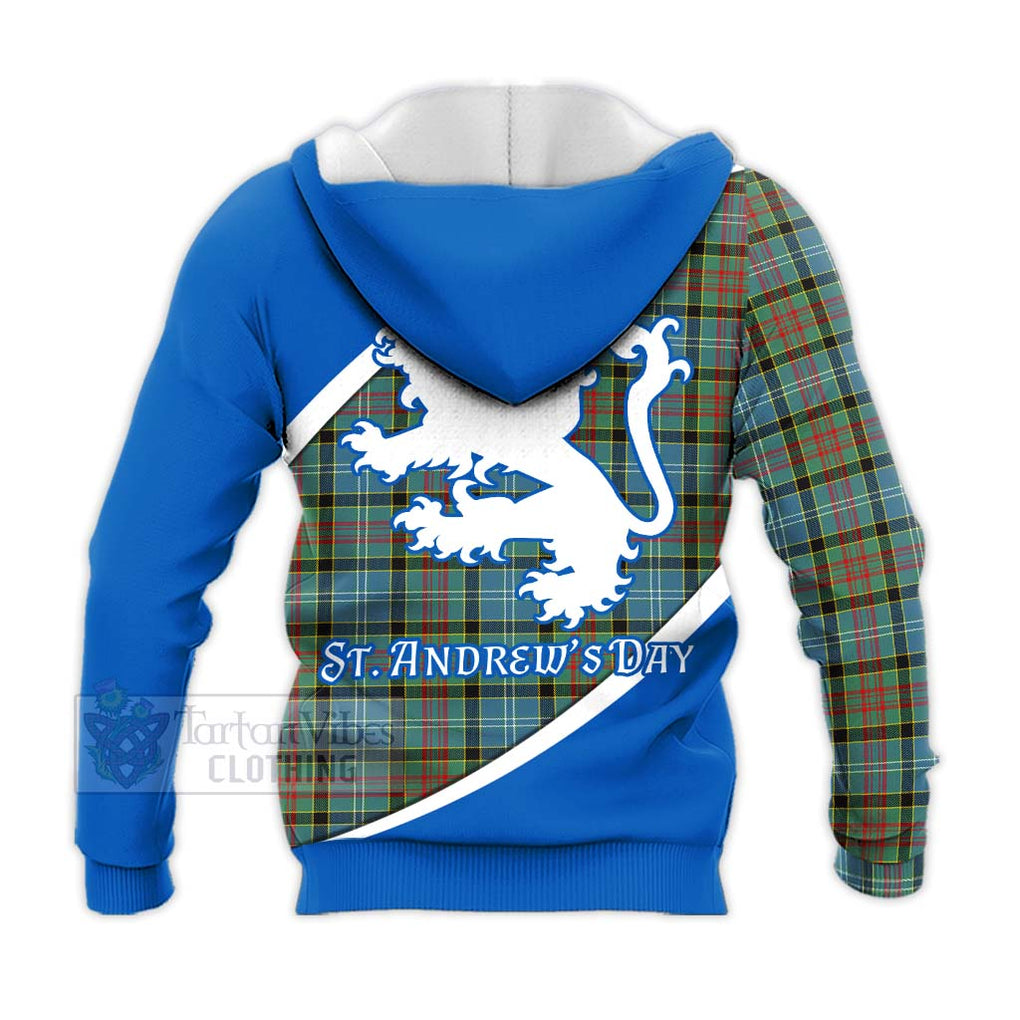 Tartan Vibes Clothing Paisley Family Crest Tartan Knitted Hoodie Celebrate Saint Andrew's Day in Style