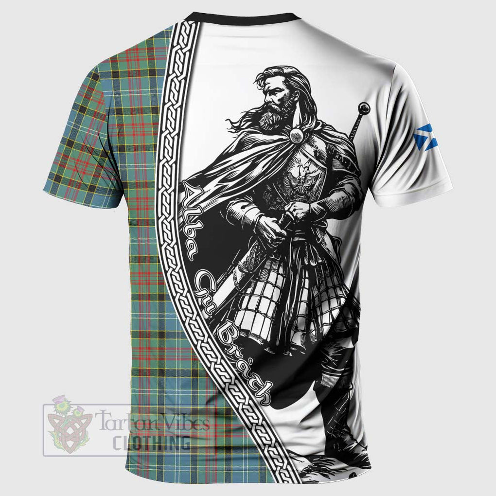 Tartan Vibes Clothing Paisley Tartan Clan Crest T-Shirt with Highlander Warrior Celtic Style