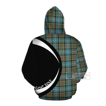 Paisley Tartan Cotton Hoodie with Family Crest Circle Style