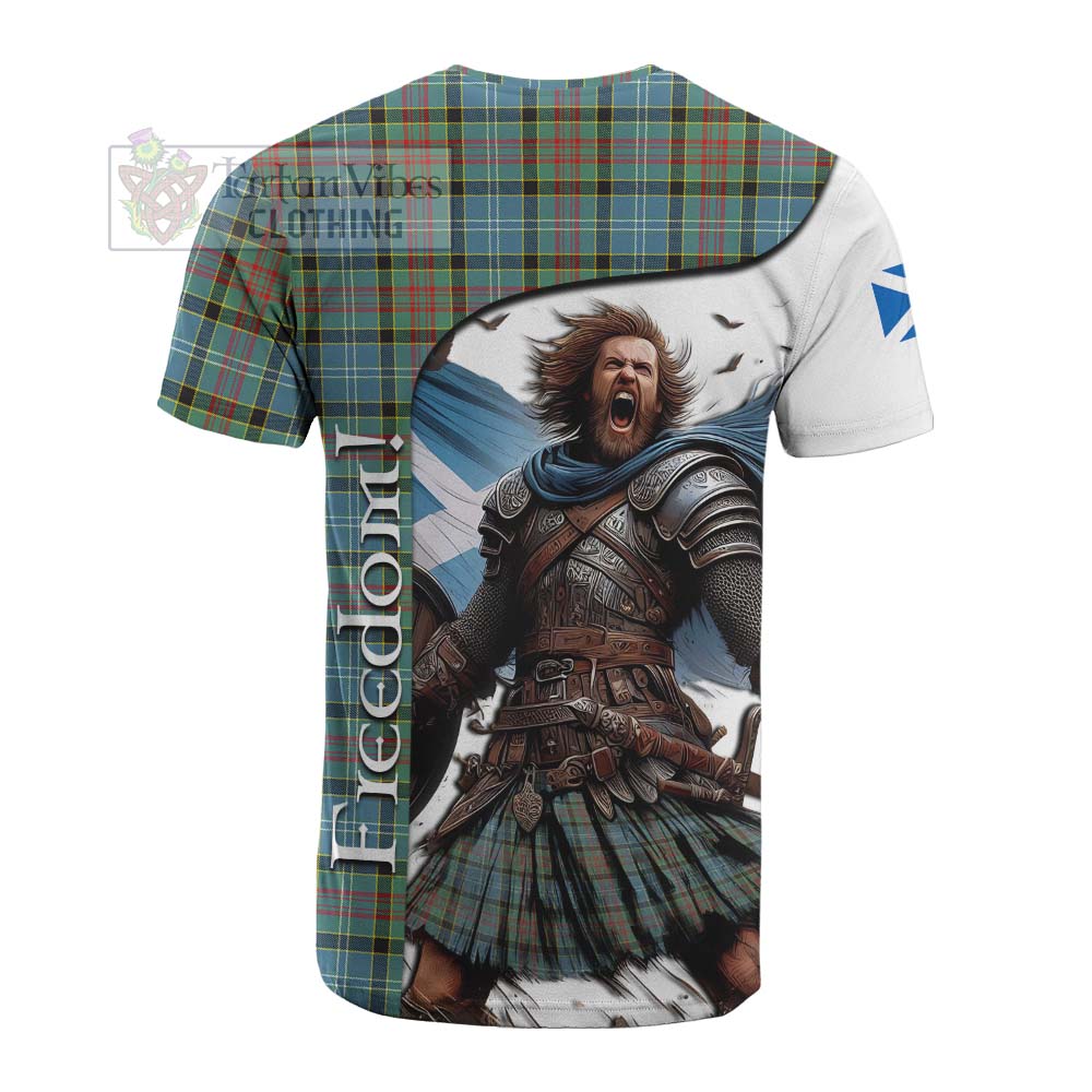 Tartan Vibes Clothing Paisley Crest Tartan Cotton T-shirt Inspired by the Freedom of Scottish Warrior