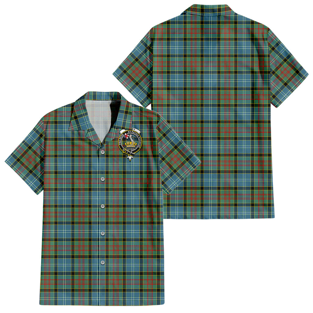 paisley-tartan-short-sleeve-button-down-shirt-with-family-crest