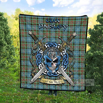 Paisley Tartan Quilt with Celtic Skull Alba Gu Brath Style