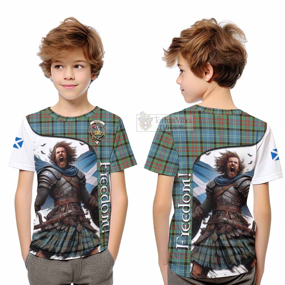 Tartan Vibes Clothing Paisley Crest Tartan Kid T-Shirt Inspired by the Freedom of Scottish Warrior