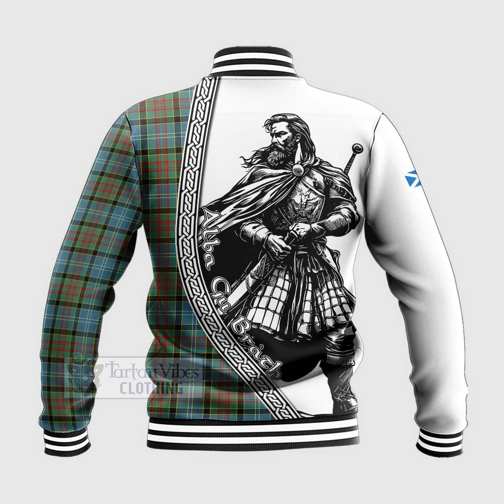 Tartan Vibes Clothing Paisley Tartan Clan Crest Baseball Jacket with Highlander Warrior Celtic Style