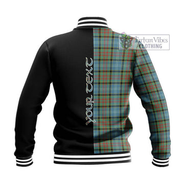 Paisley Tartan Baseball Jacket with Family Crest and Half Of Me Style