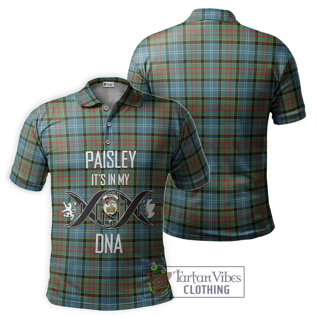 Paisley Tartan Polo Shirt with Family Crest DNA In Me Style - Tartanvibesclothing Shop