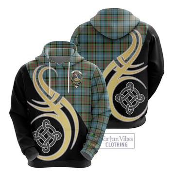 Paisley Tartan Hoodie with Family Crest and Celtic Symbol Style